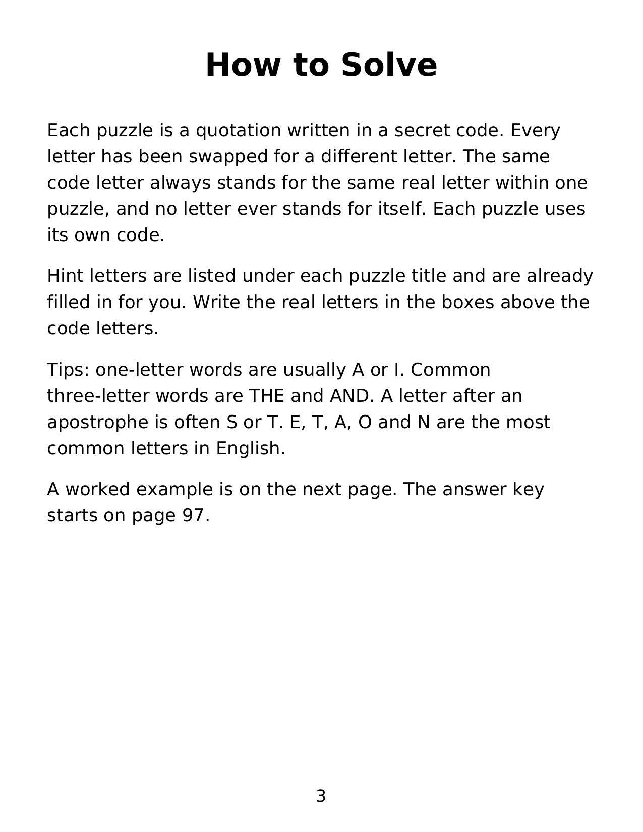 How to Solve page